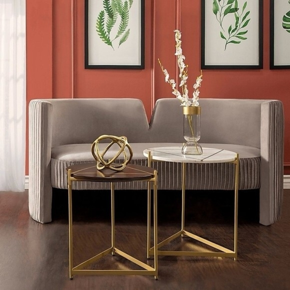 Prestbury Gold Metal Orb Decorative Sphere 6x6 Sculpture Home Accent Decor NWT